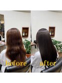 髪質改善ストレート＆METEOカラー