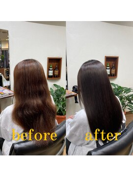 ヘアーパラディ hair paradis 髪質改善ストレート＆METEOカラー