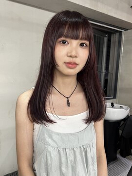 ニコ トウキョウ 渋谷(nico TOKYO) 姫カットセミロング/レイヤーカット/顔まわりレイヤー暖色カラー