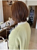 レイヤーボブ/オレンジブラウン
