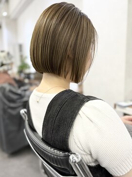 ＊大人可愛い顎下コンパクトミニボブオリーブベージュカラー＊