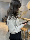 透明感アッシュグレージュ！色持ち◎