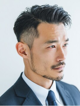 ヘアーモードキクチ 日本橋三越前店 第一印象UP｜刈り上げビジネスショート