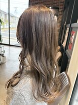 ブッシュ 水広店(BUSH)&nbsp;ロング/くすみベージュ/グレージュ/ベージュ/ブリーチなしカラー