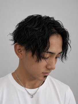 スター(STAR) センターパート×ニュアンスパーマ|メンズパーマ