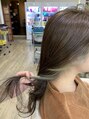 スタジオケイズコラボワイズ&nbsp;インナーカラー。ミルクティーカラー。