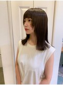 大人ガーリーチョコレートブラウンウルフ顔まわり【大宮美容室】