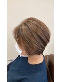 【白髪ぼかし】フラックスベージュショート