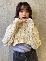 アース 三軒茶屋店(HAIR&MAKE EARTH) 三軒茶屋_レディース_ミディアム_ボブ_コテ巻き_ボブパーマ_小顔