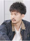 ワイルド×ナチュラル　前髪あり似合わせカット束感パーマ