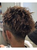 スパイキーショート×ツイストパーマ