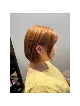 ミリ 千歳烏山(Mili CARE&SPA) オレンジベージュ×ミニボブ