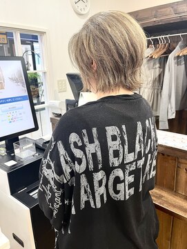 ジャストビューティー リアリー(just beauty Really) 白髪ぼかしハイライト×くびれボブ【横須賀中央 Really】