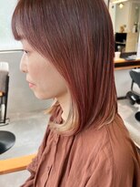 ミュラ(mulah)&nbsp;インナーカラーホワイトベージュ＊オレンジブラウン秋カラー