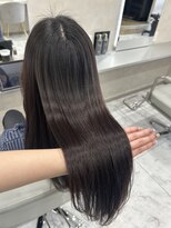 キング(K!ng)&nbsp;縮毛矯正髪質改善ハイライトレイヤーカット楠葉美容室エクステ