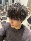 波巻きツイストスパイラルパーマ/フェザーパーマ/眉毛/メンズ 