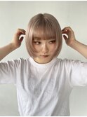 顔周りレイヤーボブ