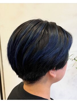 アン ブリーチ(UN BLEACH) 【ブリーチカラー】シャドールーツ×ネイビーブルー