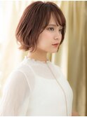 大人美人イヤリングカラー外ハネボブミニウルフY戸頭30代40代