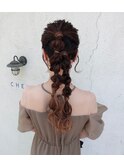 ツインヘアセット×ポニーテールヘアセット