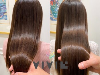 ヴィヴィ(VIVIE)の写真/髪質改善に特化した厳選トリートメントで、圧倒的な艶と手触りを実感。ワンランク上の仕上がりをあなたに。