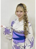 MANAMI/サイド/浴衣/編み下ろし
