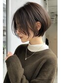 くすみカラーと大人の丸みショート