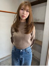 カーム(calm) 大人レイヤー/ミディアムヘア/暗めカラー/グランマッシュ/鹿島田