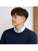 大人メンズツーブロックくせ毛風パーマ 20代 30代 40代 50代