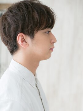 メンズヘア ビーセカンド 草加店(MENS HAIR B-2) ダークブラウン刈り上げ爽やかスーツスマートマッシュa草加