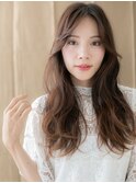 韓国巻き/ゆるふわロング/スモーキーカラー/モカブラウン/艶髪e
