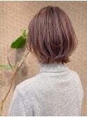 大人可愛い30代40代50代小顔ウルフレイヤーボブ