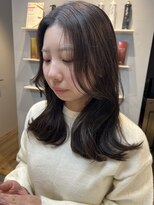 ベルベットヘア 千早店(Velvet hair)&nbsp;やわらかくびれミディ × ダークグレージュ【みつ】