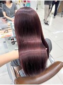 ブリーチなしダブルカラーで作るボルドーカラー