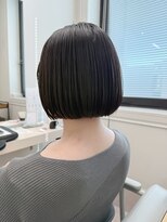トッカ 博多駅博多口店(tocca)&nbsp;ミニボブ×暗髪アッシュグレー×縮毛矯正