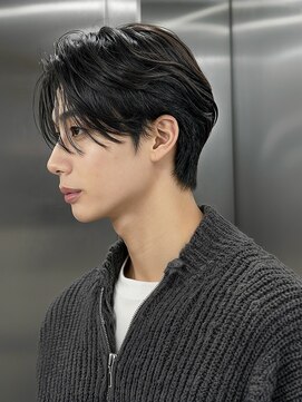 クラン(clan) ニュアンスパーマ、MEN’S HAIR 、刈り上げセンターパート