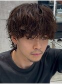 調布メンズパーマルーズショートアクティブショートツイスパ緩め