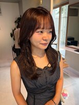 マイン(mine)&nbsp;ラベンダーベージュ　ベージュカラー　レイヤー　レイヤーカット