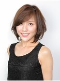 ストレート×カールの大人ミディ