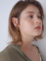 パール(PearL)&nbsp;《PearL》ミルクティーボブ×かきあげ外はねヘア