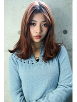 ラフィス ヘアー ティア 垂水店(La fith hair tear)&nbsp;【over hair】 チェリーレッドミディアムスタイル