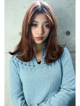 ラフィス ヘアー ティア 垂水店(La fith hair tear) 【over hair】 チェリーレッドミディアムスタイル