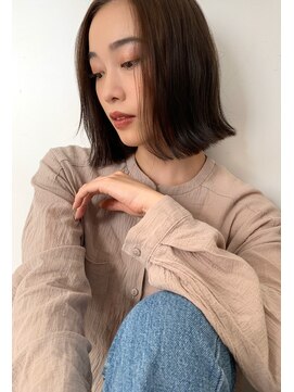 ジエクト カナウ(The Ect canow) うるツヤ/チョコレート/アッシュオリーブ/梅田ボブ/外ハネ