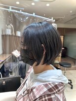 アッシュ 大泉学園店(Ash) 丸みショートボブ×地毛風ストレート【Ash大泉学園 横山】