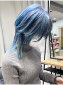 ミルクティーベージュダブルカラーケアブリーチインナーカラー