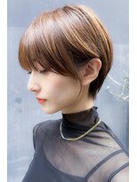 フラミューム 恵比寿(flammeum)&nbsp;大人可愛い20代30代40代黒髪前下がりショートボブ丸みショート