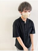ハイトーングレージュマッシュショート