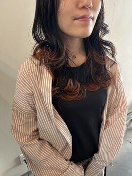 ノエル(NOEL) レイヤーとオレンジ裾カラー