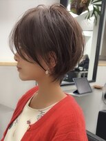 ラフ 新宿(Laff)&nbsp;似合わせカット 小顔ショートボブ 丸みショート グレーベージュ