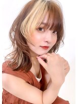 ハナ ビューティーヘアー(hana.) accent color× layer cut ☆